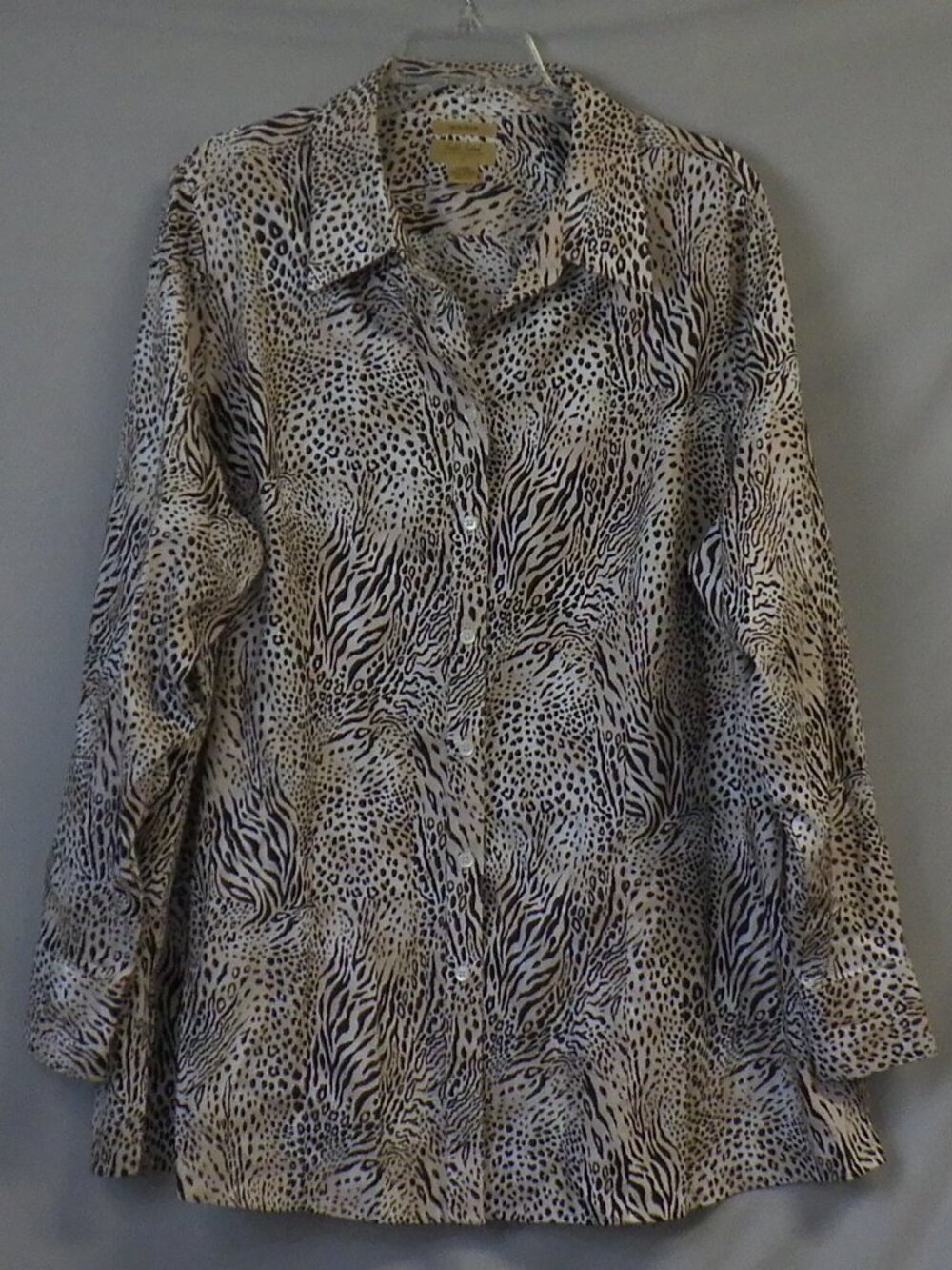 Gold Label Investments Long Sleeve Button Down Blouse